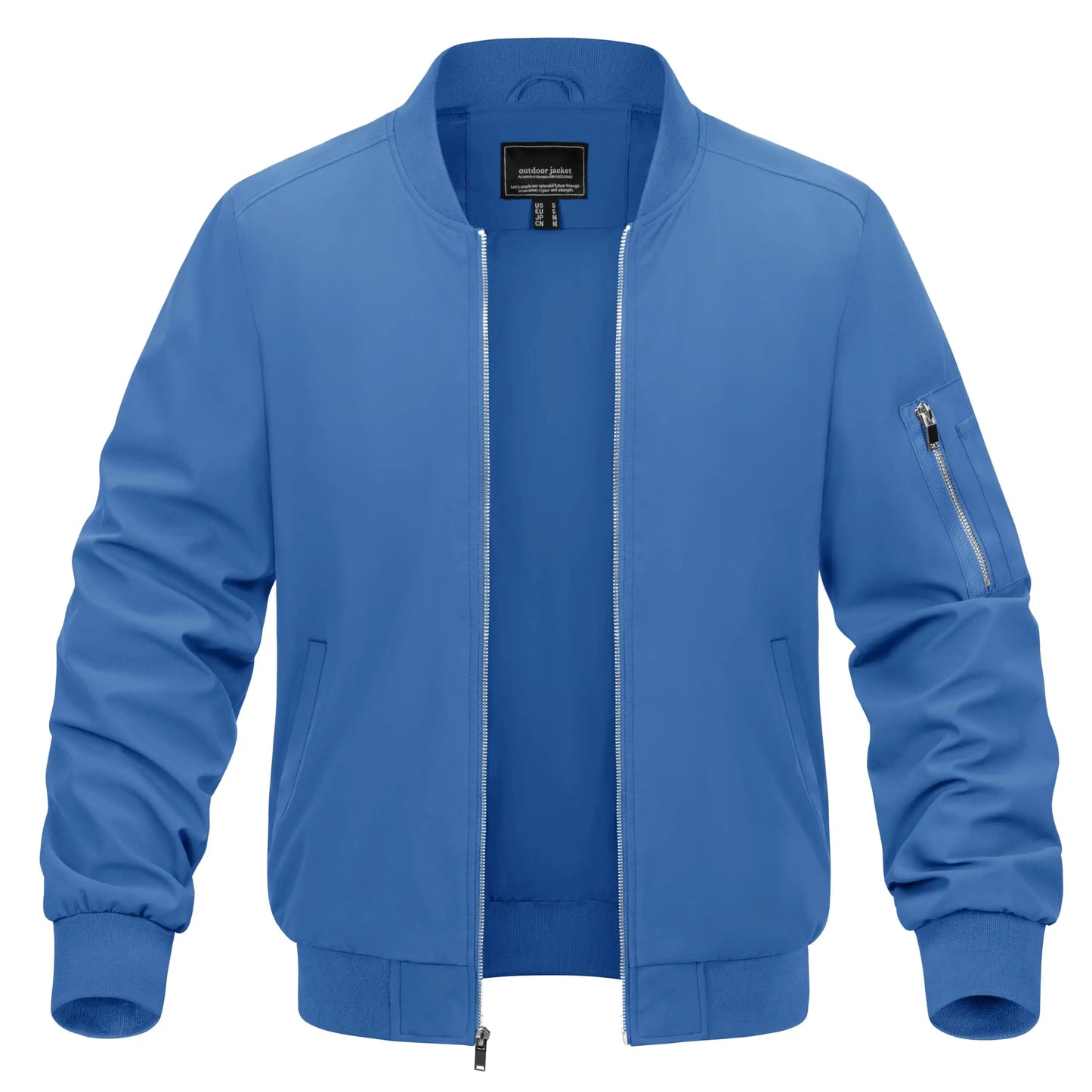 TACVASEN Spring Baseballl Jackets Mens Windbreaker Hiking Trekking Fishing Jackets Outdoor Full Zip Casual Coats Outwear Tops