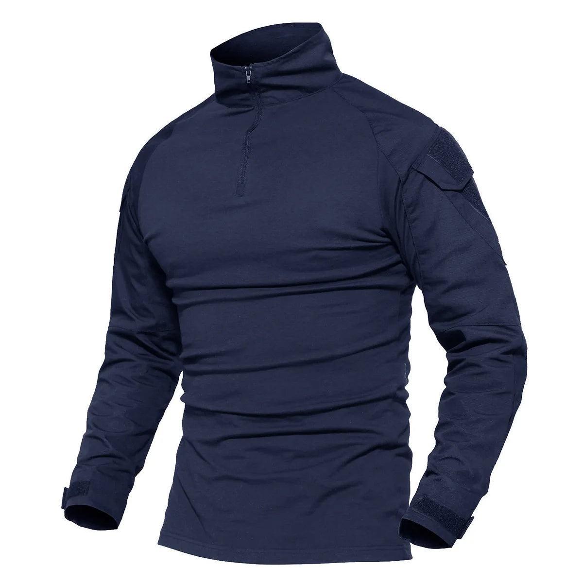 KEFITEVD Men's Hunting T-shirts 1/4 Zip Long Sleeve Shirt Outdoor Climbing Hiking Climbing Tees Camping Fishing Pullover Tops