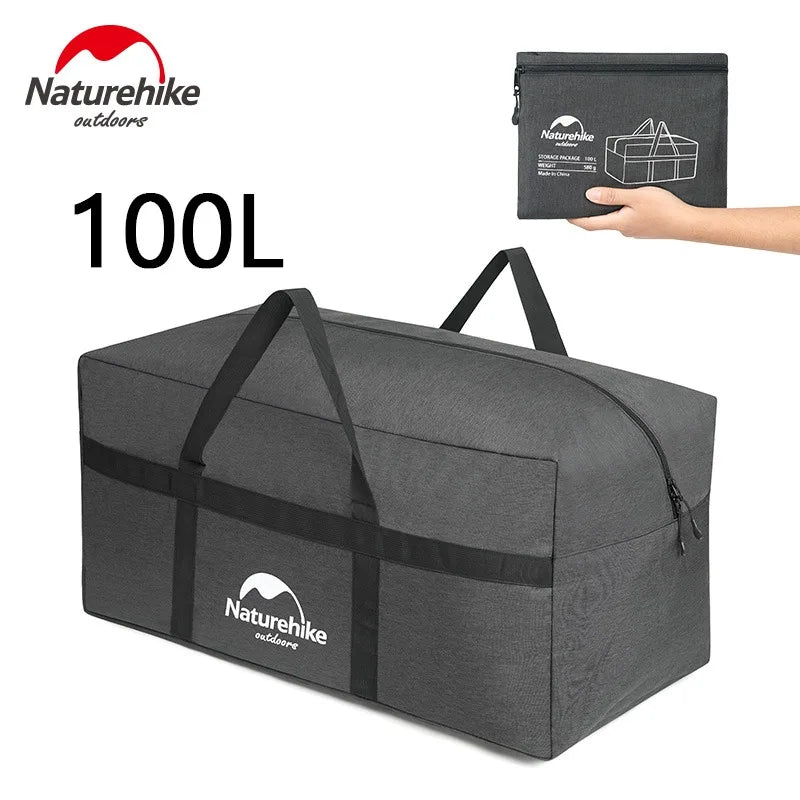 Naturehike Folding Large Capacity Storage Bags Ultralight Pack Handle Camping Duffel Bag Portable Hiking Travel Totes 100L 45L