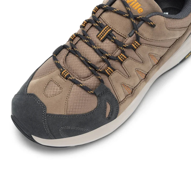 FitVille Wide Men'S Shoes Wide Hiking Waterproof Outdoor Work Go Walking Sneakers With Arch Support For Heel Pain Relief