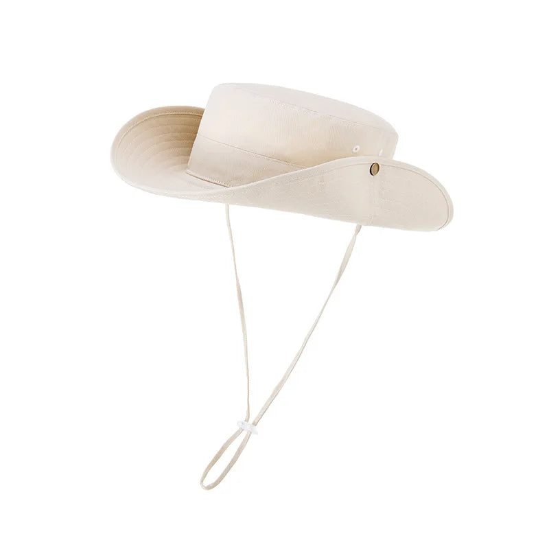100% Cotton Fisherman Hat Dad Summer Outdoors Sun Cap Man Outdoors Camping Boonie Hat Women Beach Foldable Bucket Hats