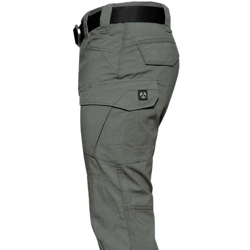 Mens Tactical Cargo Pants Elasticity Outdoor Urban Commute Comfortable Waterproof Multi-pocket Climbing Hiking Casual Pants Male