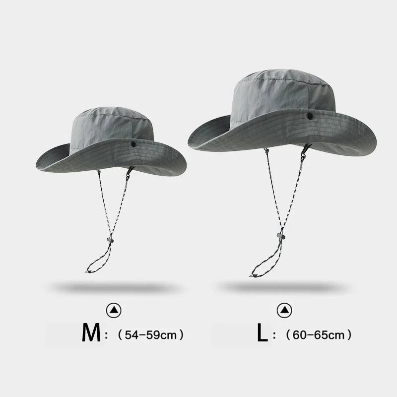 Hiking Hat Western Cowboy Hat Bucket Hat Men Women Sun Protection Outdoor Summer Visor Hat Folding Storage Hiking Hat Caps