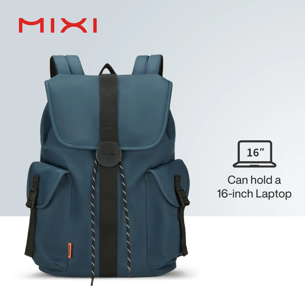 Mixi New 16'' Laptop Backpack Men Waterproof Lightweight Casual Travel School Bags Women Outdoors Rucksack 17 Inch White M5228