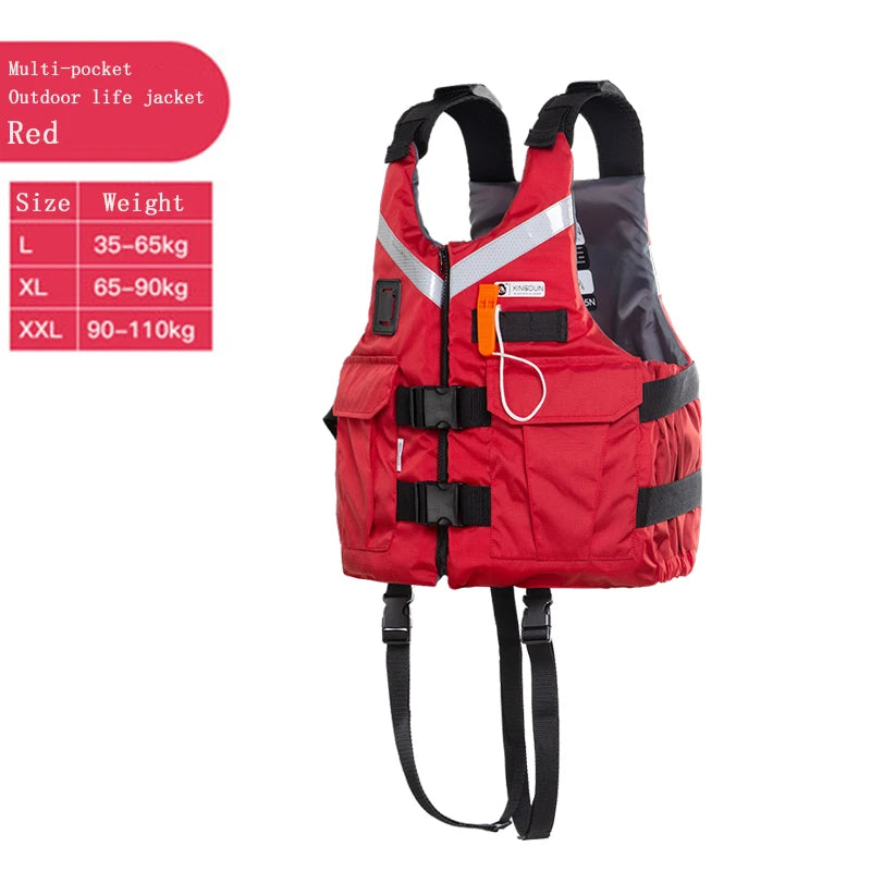 Universal Adult Outdoor Swimming Boating Skiing Driving Vest Survival Suit Polyester Life Jacket