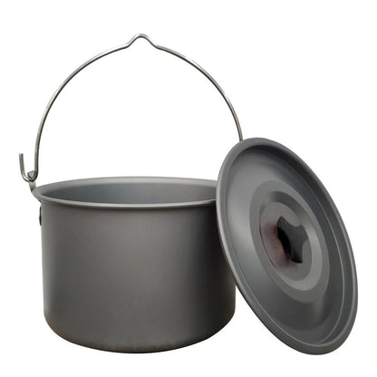 Outdoors 4-6 People Camping Non-stick Pan Camping Hanging Pot Cauldron Team Bonfire Have A Picnic Pot Portable Picnic