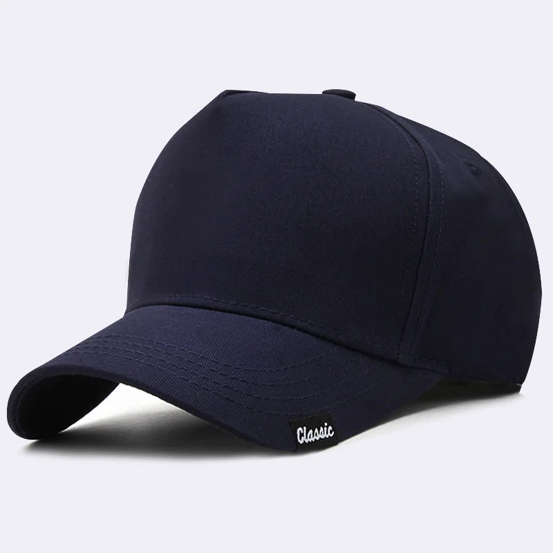 Big Head Hard Cotton 5 Panels Baseall Cap Outdoors Leisure Curved Peak Sun Hat Adult Hiphop Snapback Caps 56-60cm 60-65cm