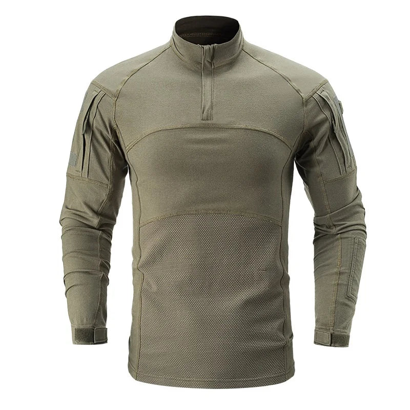 Men Outdoor New Tactical Camo Frog Shirts Wear Resistant Scratchproof Breathable T-shirt Climbing Combat Hunting Men Shirt