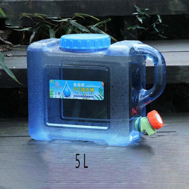 5L 8L 12L Outdoor Water Bucket Portable Water Tank Driving Water Container With Faucet Camping Hiking Picnic Water Bottle