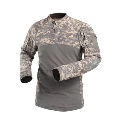 Men Outdoor New Tactical Camo Frog Shirts Wear Resistant Scratchproof Breathable T-shirt Climbing Combat Hunting Men Shirt
