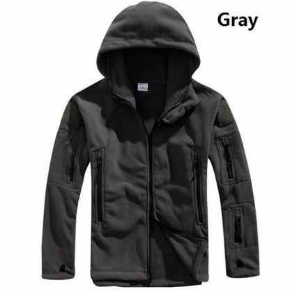 Men US Militar Winter Thermal Fleece Tactical Jacket Outdoors Sports Hooded Coat Militar Softshell Hiking Outdoor Sports Jackets