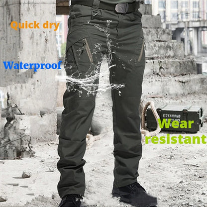 IX9 City Military Tactical Pants Men SWAT Combat Army Pants Casual Men Hiking Pants Outdoors Trousers Cargo Waterproof Pants 5XL