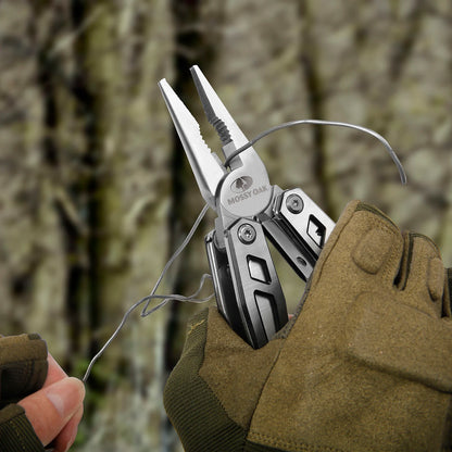 MOSSY OAK 21 in 1 Multi Function Pliers Stainless Steel Portable Pocket Knife with Sheath for Outdoors Survival Camping