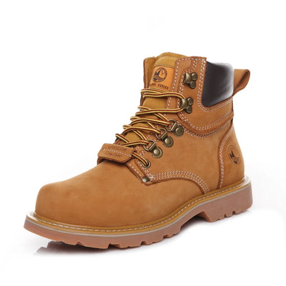Cow Leather Men Motorcycle Boots high-top trekking Combat Boots Gothic Belt Punk Boots Men Tactical sneaker Cycling hiking Shoes