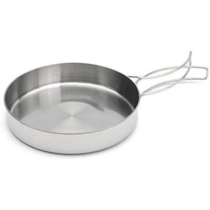 8Pcs/set Ultra-light Stainless Steel Outdoor Picnic Pot Pan Kit Outdoor Camping Hiking  Mini Cookware Bowl Cup Cover Cooking Set