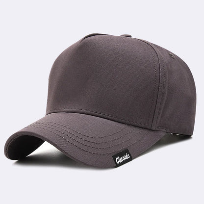 Big Head Hard Cotton 5 Panels Baseall Cap Outdoors Leisure Curved Peak Sun Hat Adult Hiphop Snapback Caps 56-60cm 60-65cm