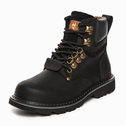 Cow Leather Men Motorcycle Boots high-top trekking Combat Boots Gothic Belt Punk Boots Men Tactical sneaker Cycling hiking Shoes