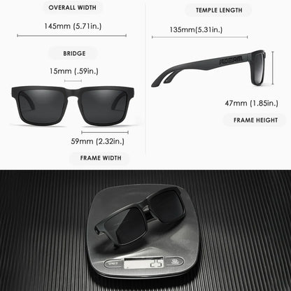 KDEAM Men's Polarized Sunglasses Square Casual Outdoors Sun Glasses Women Unisex Sunglass For Couple With New Package