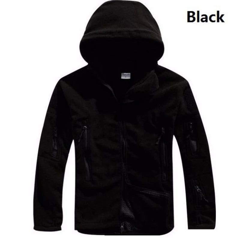 Men US Militar Winter Thermal Fleece Tactical Jacket Outdoors Sports Hooded Coat Militar Softshell Hiking Outdoor Sports Jackets
