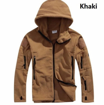 Men US Militar Winter Thermal Fleece Tactical Jacket Outdoors Sports Hooded Coat Militar Softshell Hiking Outdoor Sports Jackets