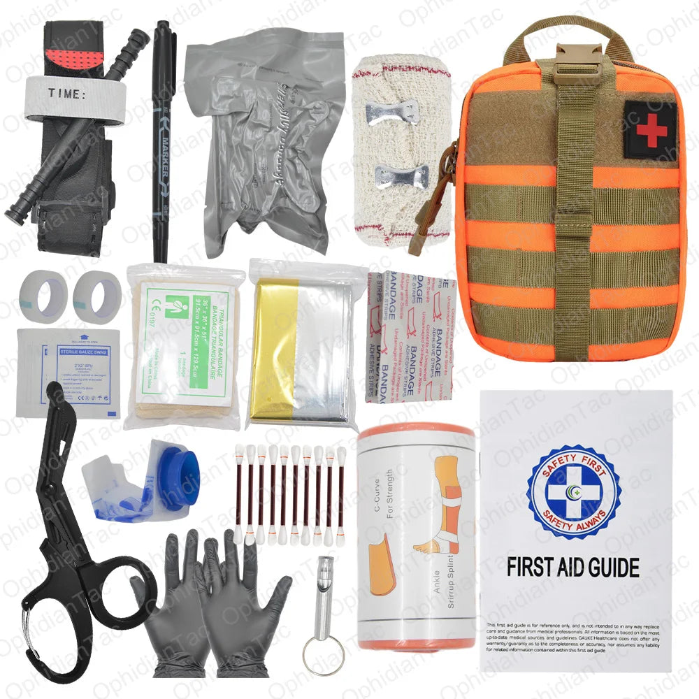17 Pieces Outdoor Camping Emergency Equipment Wilderness Supplies Survival Tool Set Multi-Function First Aid Kit
