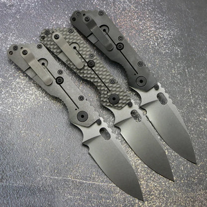 SMF# Folding Knife D2 Blade Titanium Handle Copper Washer Outdoors Hunting Fishing Hiking Utility  Kitchen Survival EDC Tools