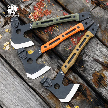 HX Outdoors New Tactical Axe ,multi-purpose Cool Camping Axe ,Fire Rescue Jungle Adventure Axe,Self-defense Tool Dropshipping