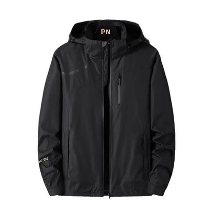 Spring Autumn Sports Windbreaker Hiking and Mountaineering Clothing Waterproof Windproof with Hat Outdoor Thin Coat Print LOGO