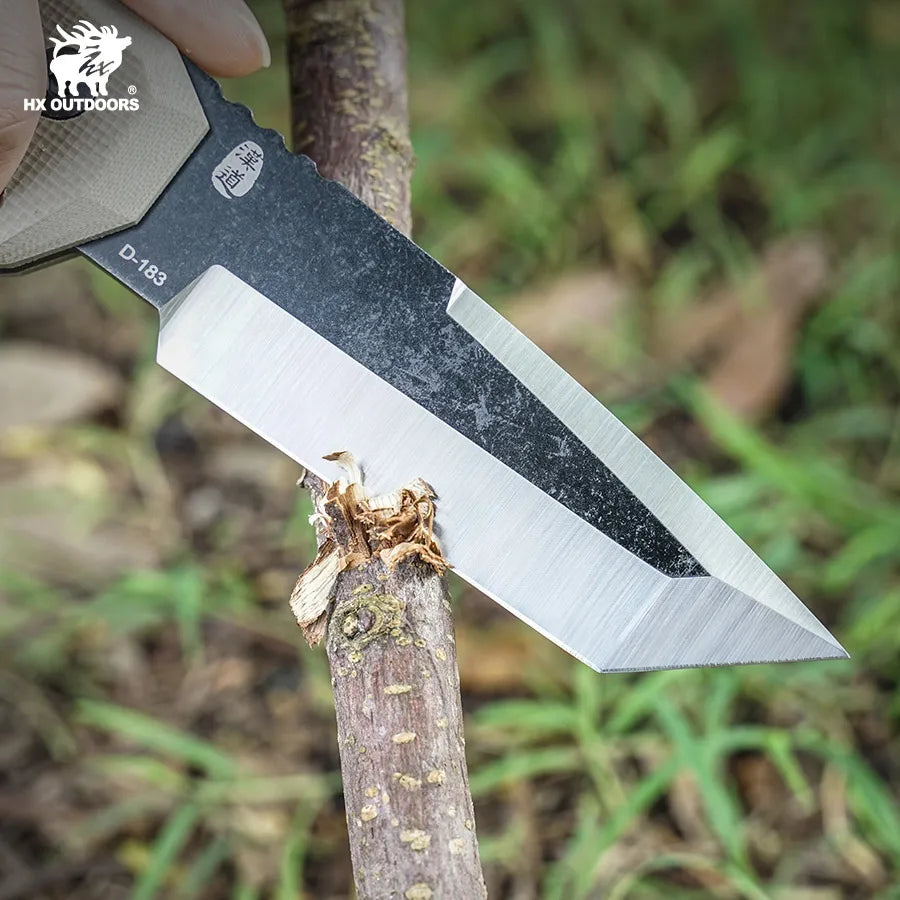 HX Outdoors Tactical Knife,Hunting Jungle Knives ,Camping Survival Knife,Rescue Edc Tool G10 Handle WIth Kydex Dropshipping