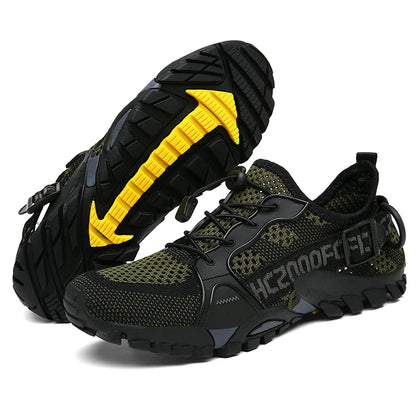 New Mesh Breathable Hiking Shoes Size 36-47 Mens Sneakers Outdoor Trail Trekking Mountain Climbing Sports Shoes for Male