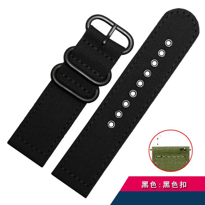 For any brand watch Fabric Military watchband watch Climbing Sports wristband straps 20 22 24 26mm men' Cotton canvas bracelet