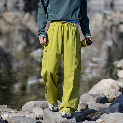 CHRLCK Men's Waterproof Hiking Pants Quick Dry Windproof Outdoor Trousers Women Multi Pockets Cargo Pants Camping Fishing