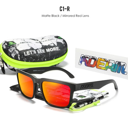 KDEAM Men's Polarized Sunglasses Square Casual Outdoors Sun Glasses Women Unisex Sunglass For Couple With New Package