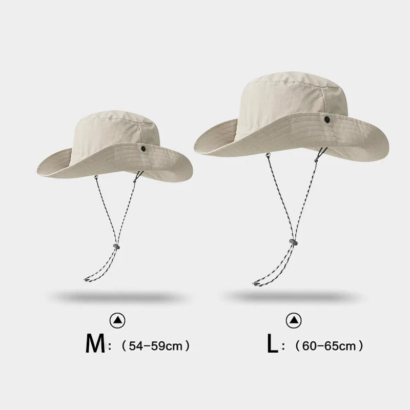 Hiking Hat Western Cowboy Hat Bucket Hat Men Women Sun Protection Outdoor Summer Visor Hat Folding Storage Hiking Hat Caps