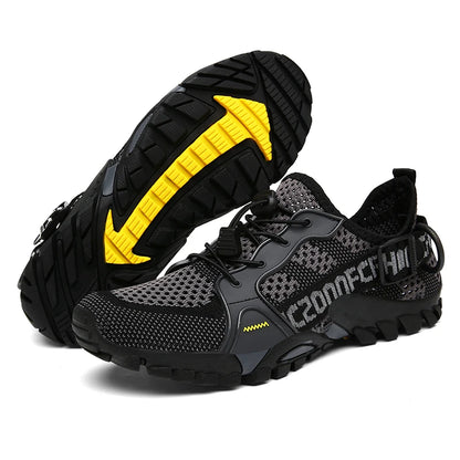 New Mesh Breathable Hiking Shoes Size 36-47 Mens Sneakers Outdoor Trail Trekking Mountain Climbing Sports Shoes for Male