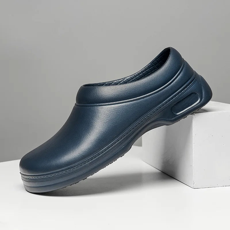 New Men's Chef Kitchen Working Slippers Non-slip Waterproof Oil-proof Shoes Rubber Rain boots for Men and Women Unisex Sandals
