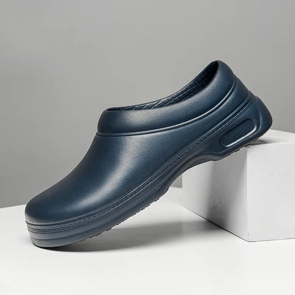 New Men's Chef Kitchen Working Slippers Non-slip Waterproof Oil-proof Shoes Rubber Rain boots for Men and Women Unisex Sandals