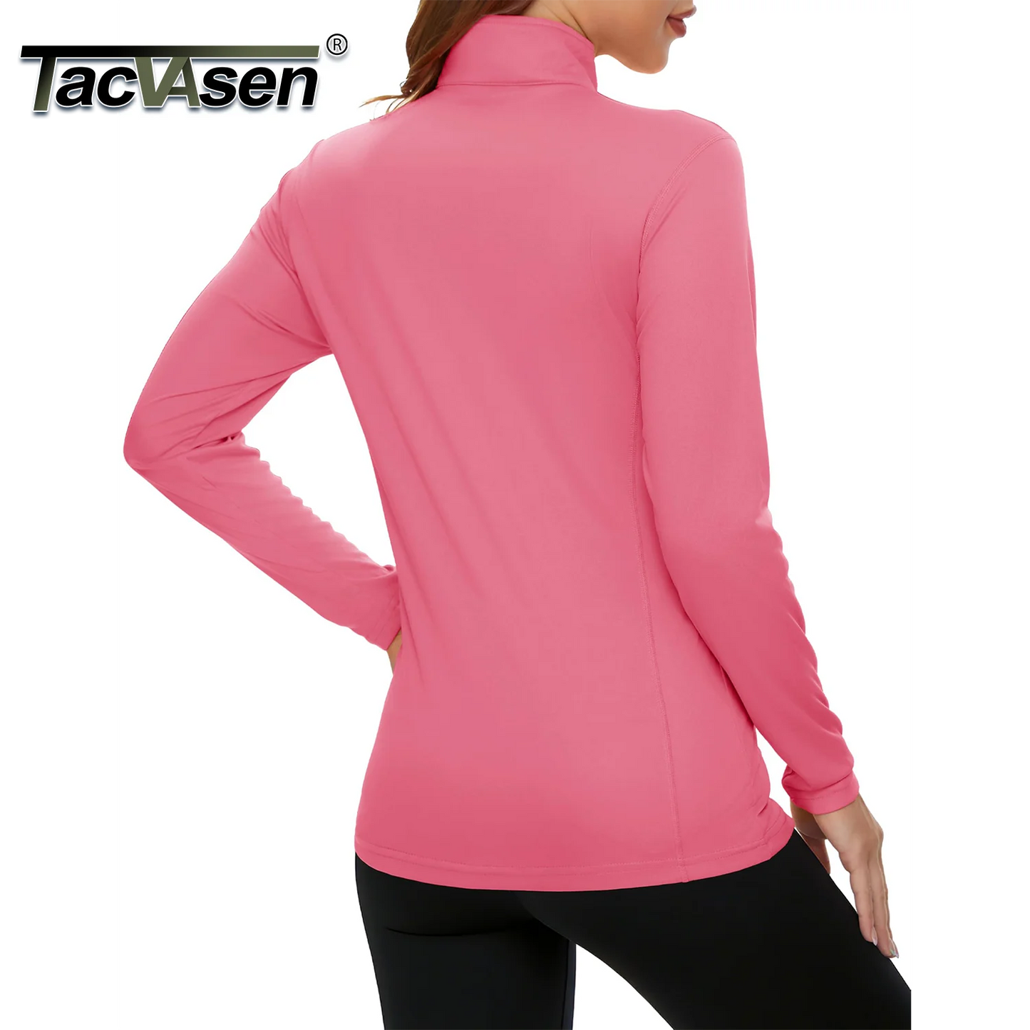 TACVASEN UPF 50+ Quick Dry Long Sleeve T Shirts Womens Anti UV/Sun Protection Shirts Running Hiking Fishing T-Shirts Outdoor