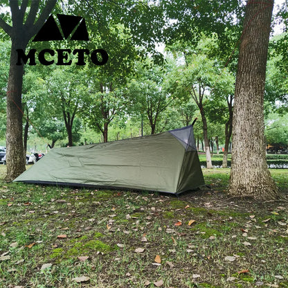 One person Sleeping Bag Tent Rodless Pocket Ultralight Backpacking Outdoor Camping Sleeping Mesh Tent Inside Tent Mosquito Net