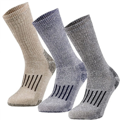 Unisex 80% Merino Wool Socks Hiking Thicken Warm Winter Sock Crew Compression Socks Moisture Wicking Soft Camping Cycling Socks