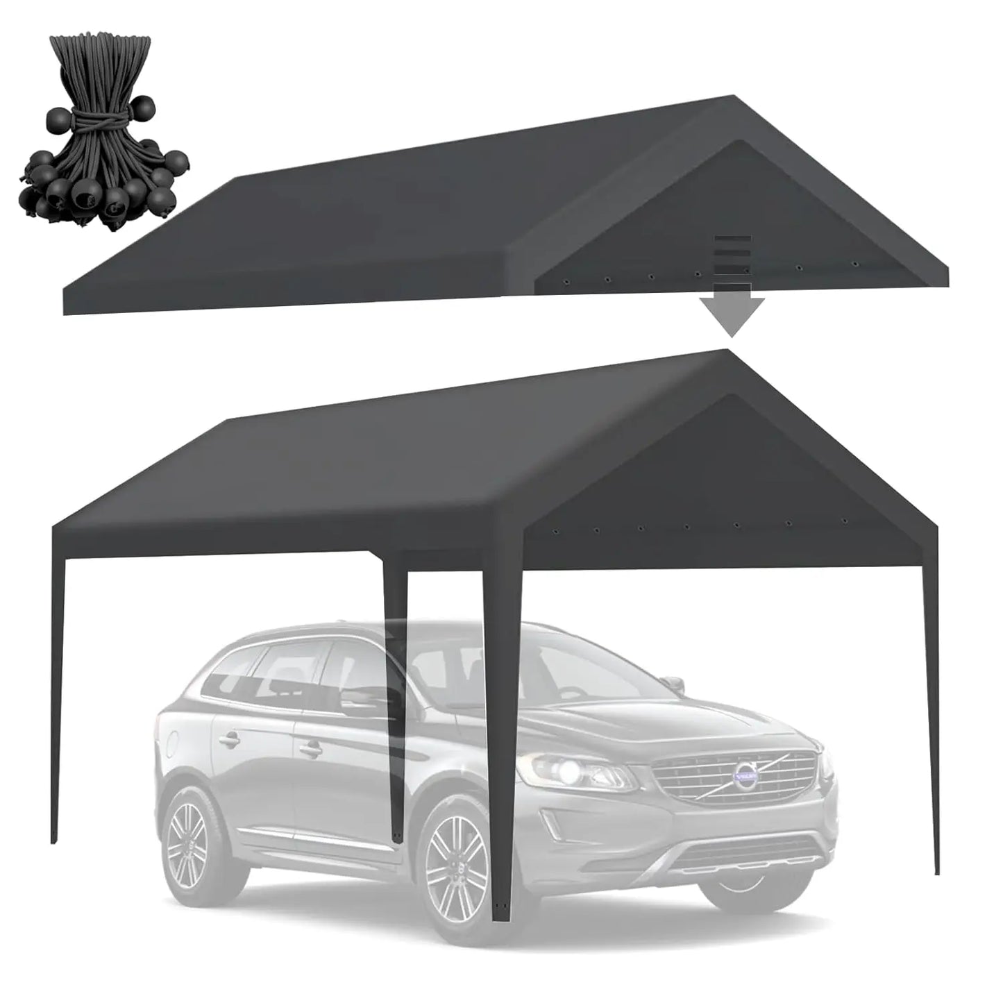 10x20ft Heavy Duty Carport Portable Garage Canopy Storage Shed All-Season UV Water Resistant Outdoor Party Tent, Customized