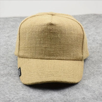 Linen Baseball Cap Dad Summer Outdoors Sun Caps Women Casual Sport Hat Big Head Men Oversize Large Trucker Hats 57-65cm