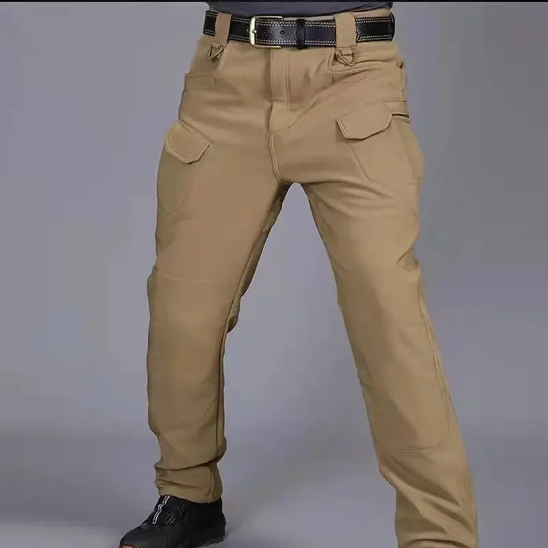 Men Multi-Pockets Cargo Pants Quick Dry Outdoors Sports Tactical Trousers Camouflage black Trousers for Travel Hiking climb