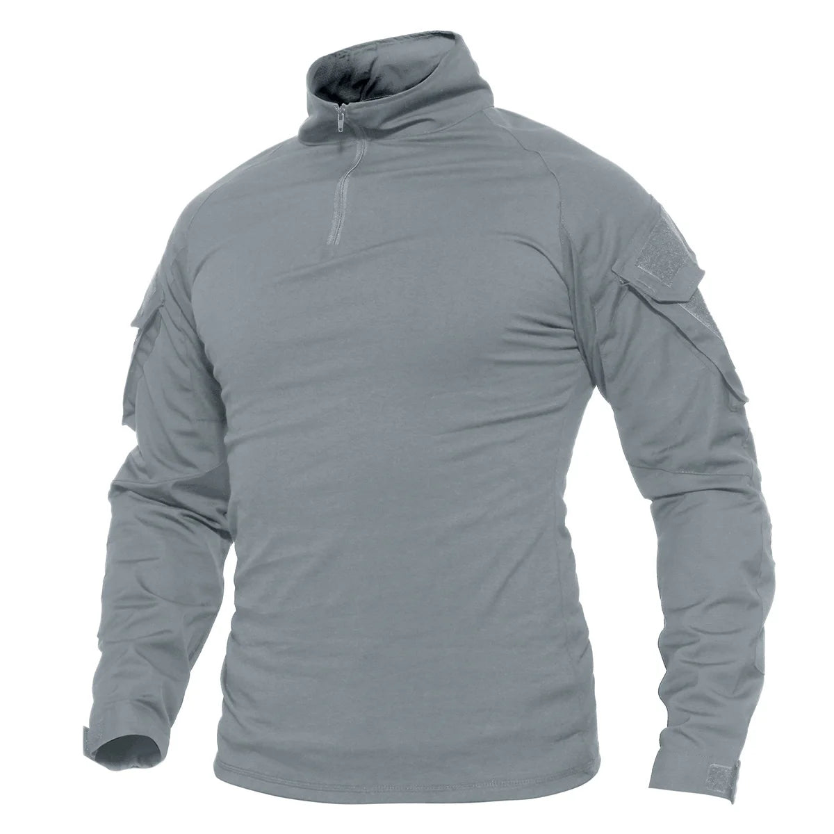 KEFITEVD Men's Hunting T-shirts 1/4 Zip Long Sleeve Shirt Outdoor Climbing Hiking Climbing Tees Camping Fishing Pullover Tops
