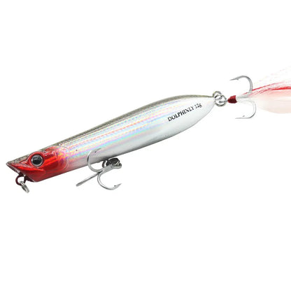 Freshwater Fishing Lures, Top Water Fishing Gear for Trout and Bass Fish, Spooks Cupped Mouth Walker, Long Casting Treble Hooks