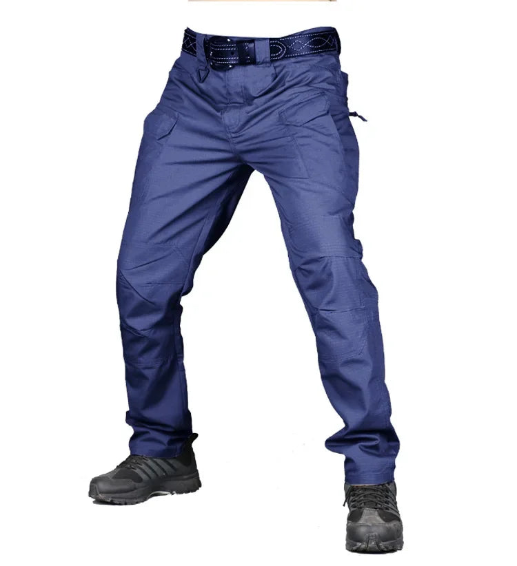 Men Multi-Pockets Cargo Pants Quick Dry Outdoors Sports Tactical Trousers Camouflage black Trousers for Travel Hiking climb