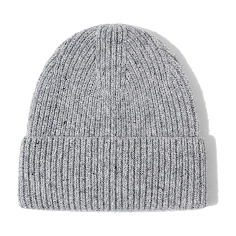 Men Women 100% Merino Wool Beanie Hats Winter Thermal Hat Cuffed Knit Ribbed Beanie Hiking Skiing One Size