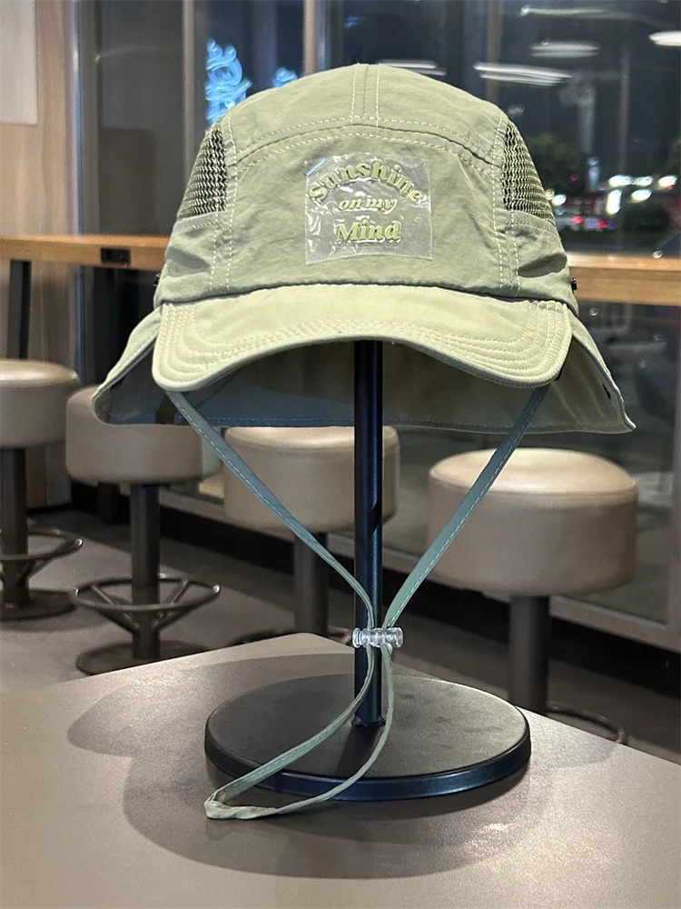 Outdoor Mesh UV Protection Sun Hat Unisex Summer Hiking Mountain Climbing Cap Quick Dry Breathable Wide Brim Hat for Travel
