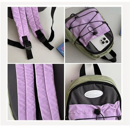Korean Backpack for Girls 2025 New in Small Canvas Rucksack Women Students High Quality Mini Female Backpacks Outdoors Travel