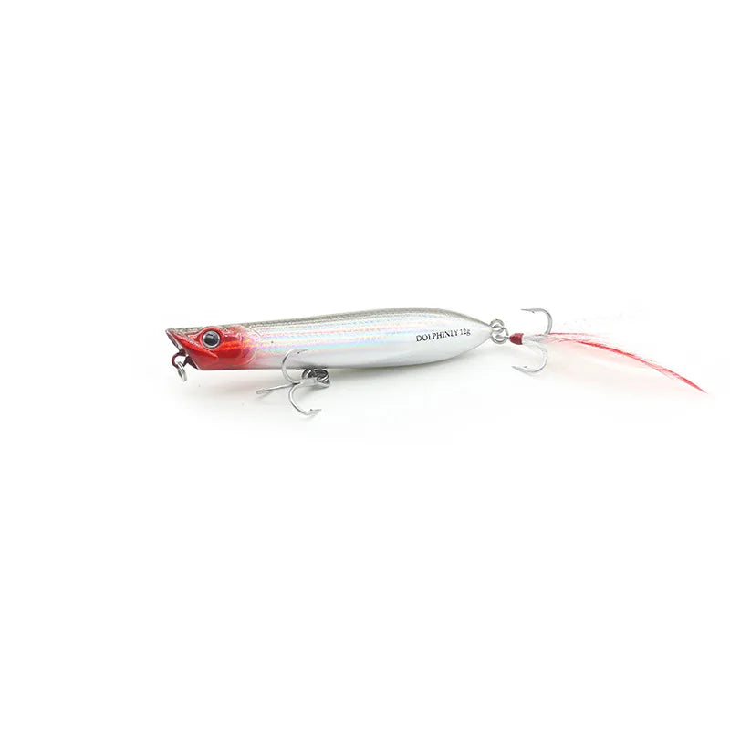 Freshwater Fishing Lures, Top Water Fishing Gear for Trout and Bass Fish, Spooks Cupped Mouth Walker, Long Casting Treble Hooks
